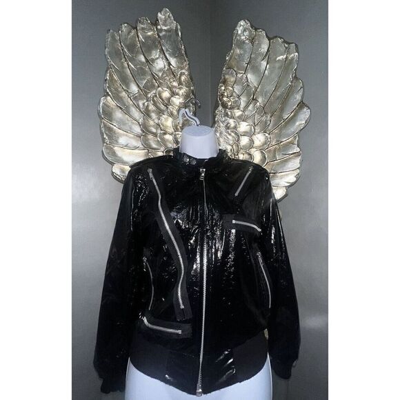Rare LMFAO Sorry For Party Rockin Patent jacket Grunge, Rock, Metal,small - Picture 7 of 16